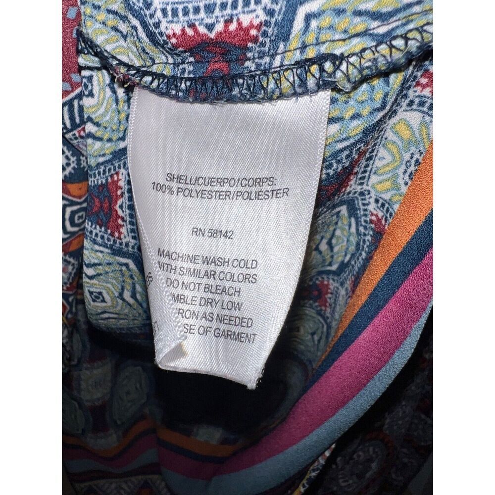 London Times long sleeve tunic blouse top boho paisley Plus Sz 2X pullover shirt - Picture 5 of 6